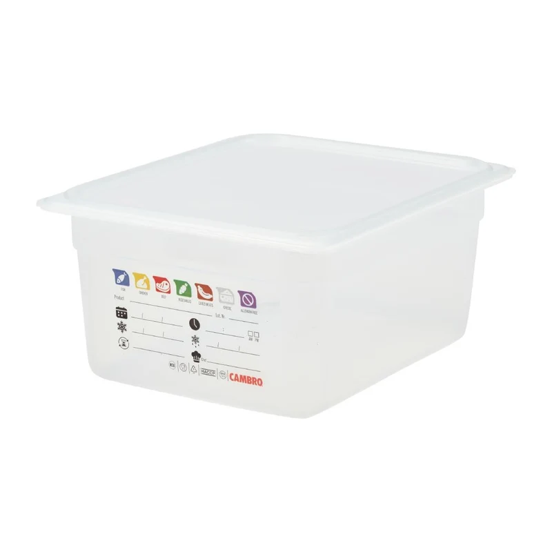 Bac en polypropylène Cambro Safetrak IML GN 1/2 150mm