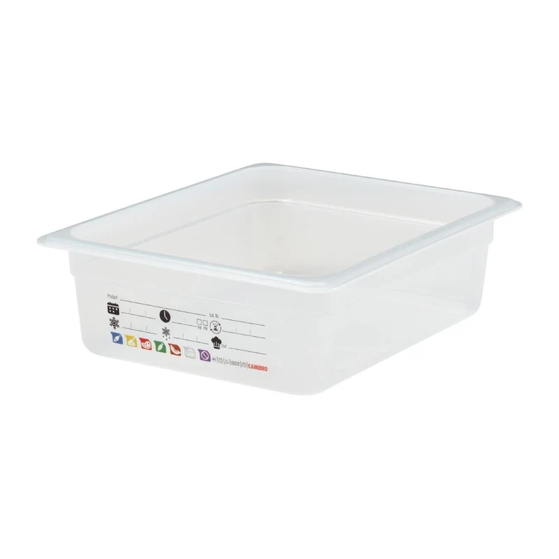 Bac en polypropylène Cambro Safetrak IML GN 1/2 100mm