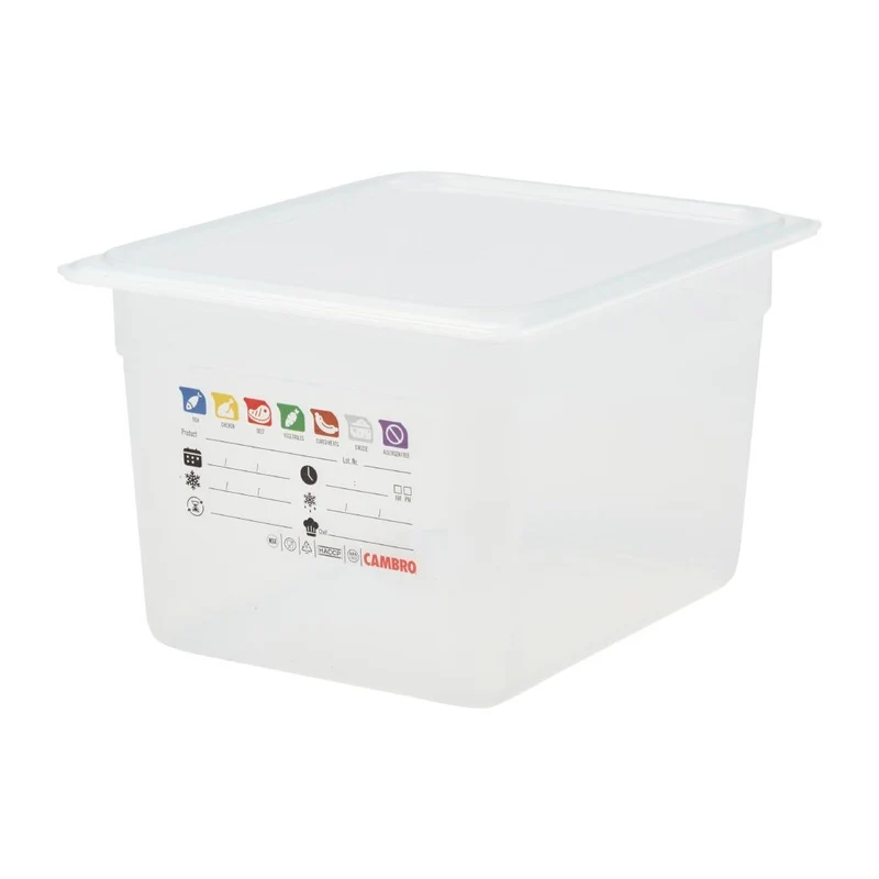 Bac en polypropylène Cambro Safetrak IML GN 1/2 200mm