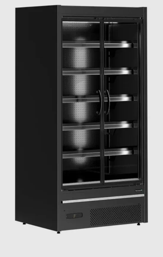 Tefcold Vitrine murale réfrigérée de supermarché Multideck MDCA937HB noire, 1017 mm
