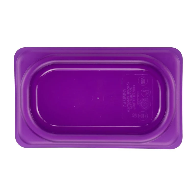 Couvercle hermétique en polypropylène GN 1/9 Cambro Safetrak IML violet