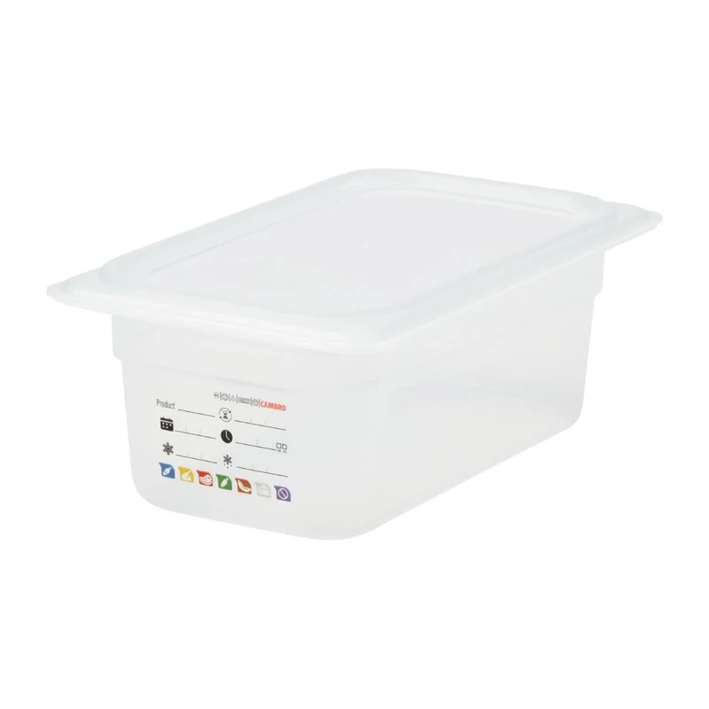 Bac en polypropylène Cambro Safetrak IML GN 1/4 100mm