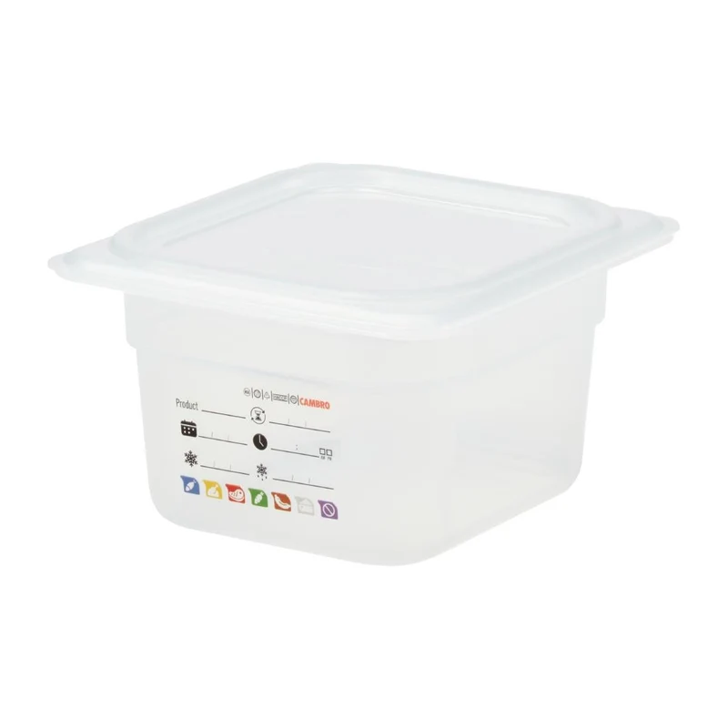 Bac en polypropylène Cambro Safetrak IML GN 1/6 100mm