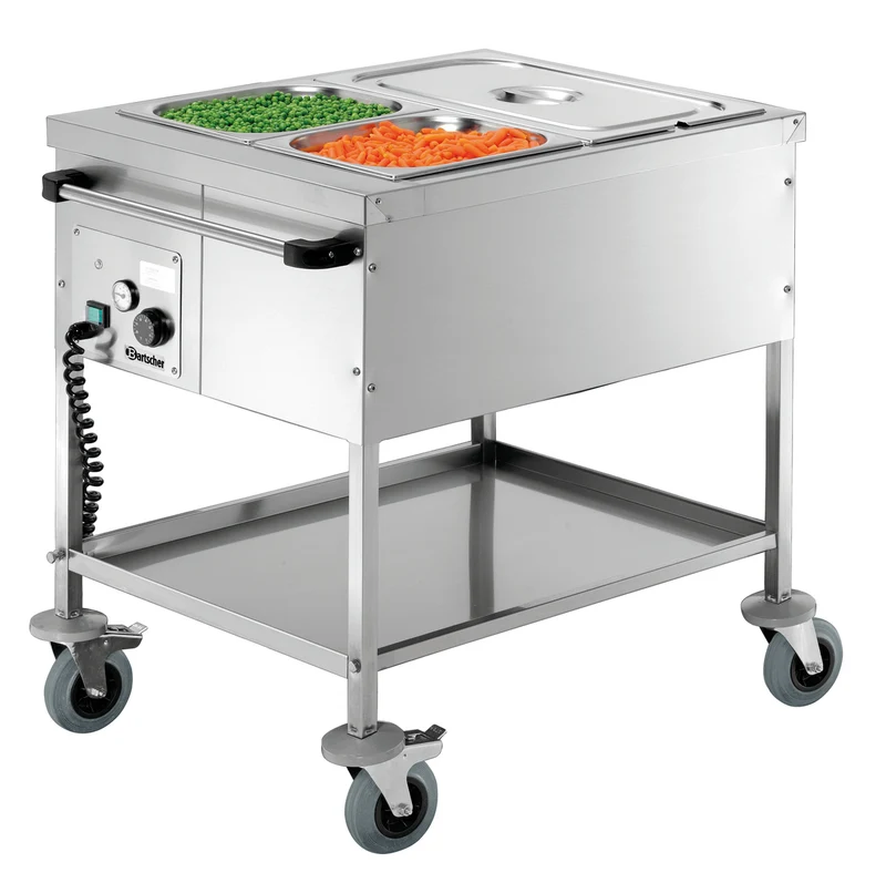 Chariot bain-marie 2 x 1/1 GN