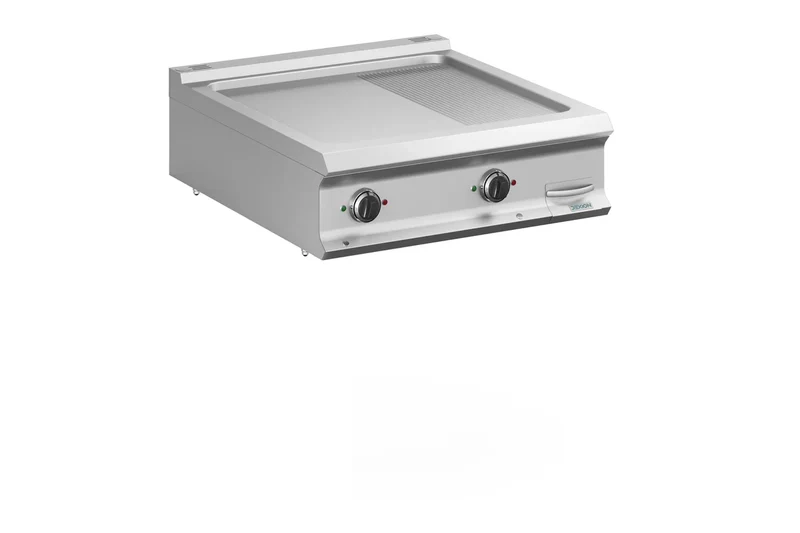 Plancha électrique Dexion Lux 980 - 80/90 - 2/3 lisse, 1/3 rainurée - modèle de table - 14 kW