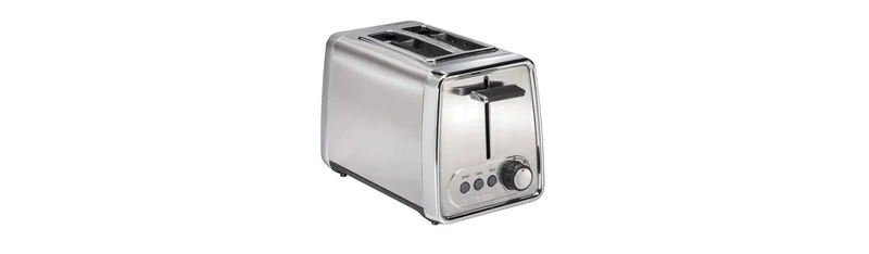 Modern Chrome 2-Slice Toaster - 22785: Stainless Steel, Bagel & Defrost Options, Extra Wide Slots