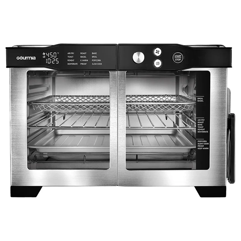 Digital French Door 6-Slice Air Fryer Oven - Stainless Steel