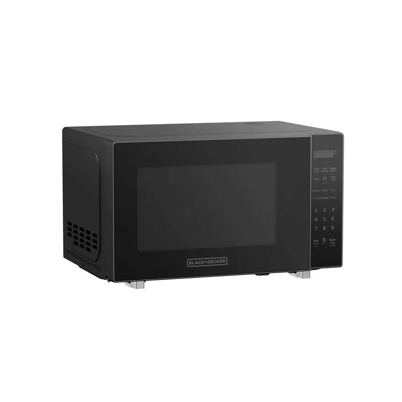 Compact 0.7 cu ft Microwave Oven - Black