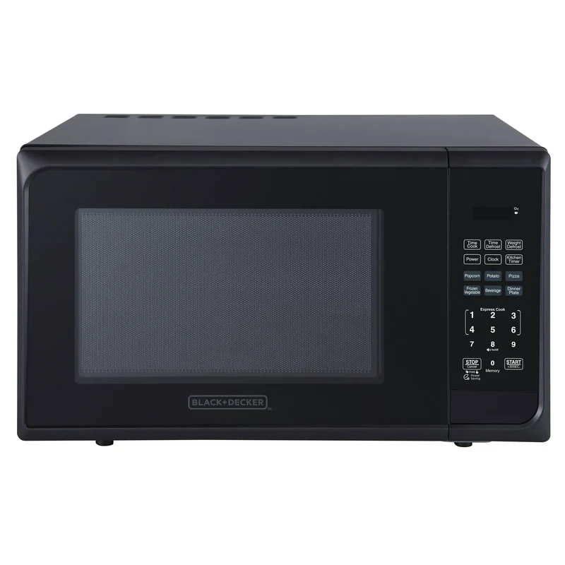 1000W Microwave Oven - Stainless Steel Black