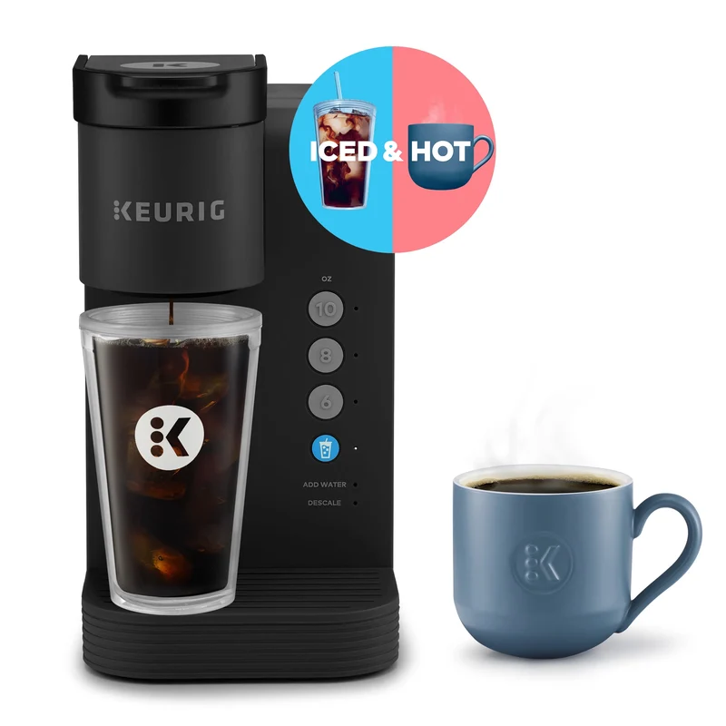 Iced and Hot Single-Serve K-Cup Pod Coffee Maker - Black