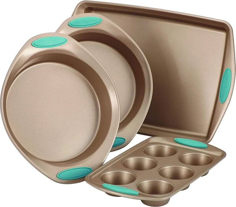 Rachael Ray Cucina Nonstick Bakeware 4-Piece Set - Agave Blue