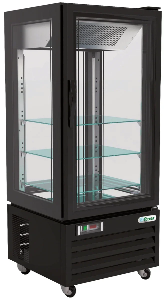 Vitrine réfrigérée sur pied FORCAR LSC65B 280 Litres, éclairage LED, noir