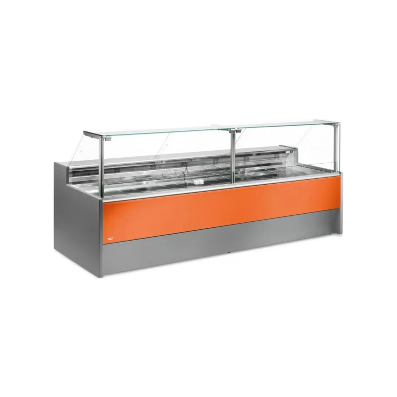 Vitrine réfrigérée ventilée avec réserve 3000x1090x1280mm +2/+8°C - PORTHOS