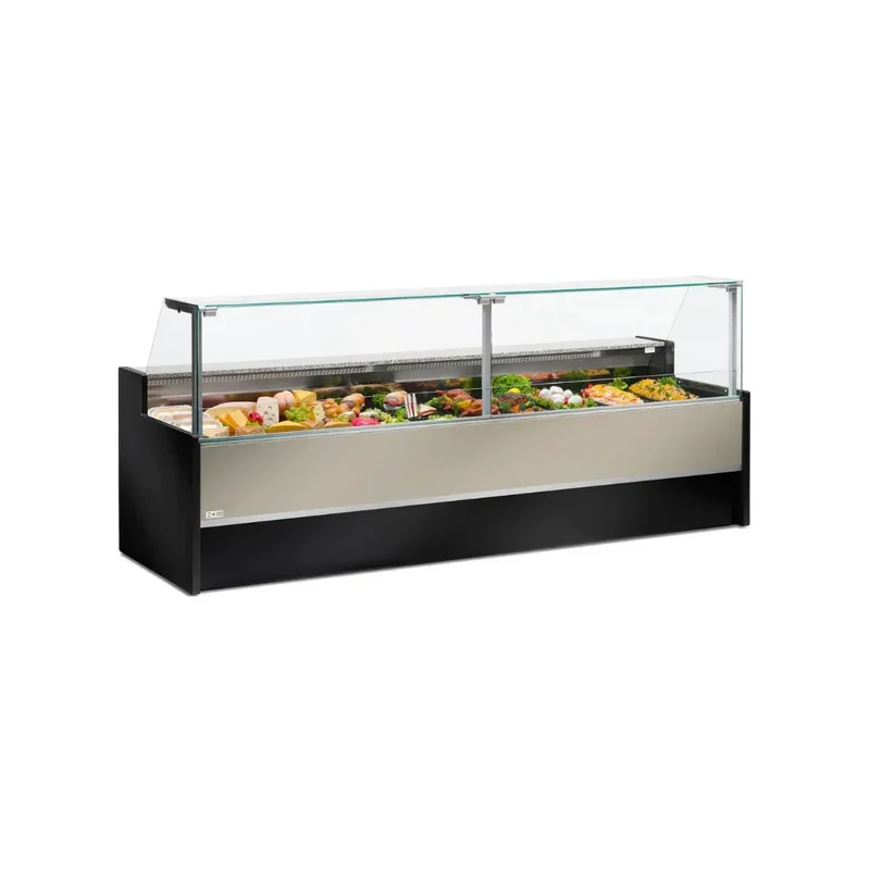 Vitrine réfrigérée statique avec réserve 1500x980x1270mm +2/+8°C - MESETAS