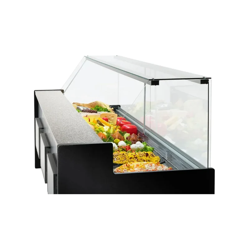 Vitrine réfrigérée ventilée avec réserve 3500x980x1270mm +2/+8°C - MESETAS