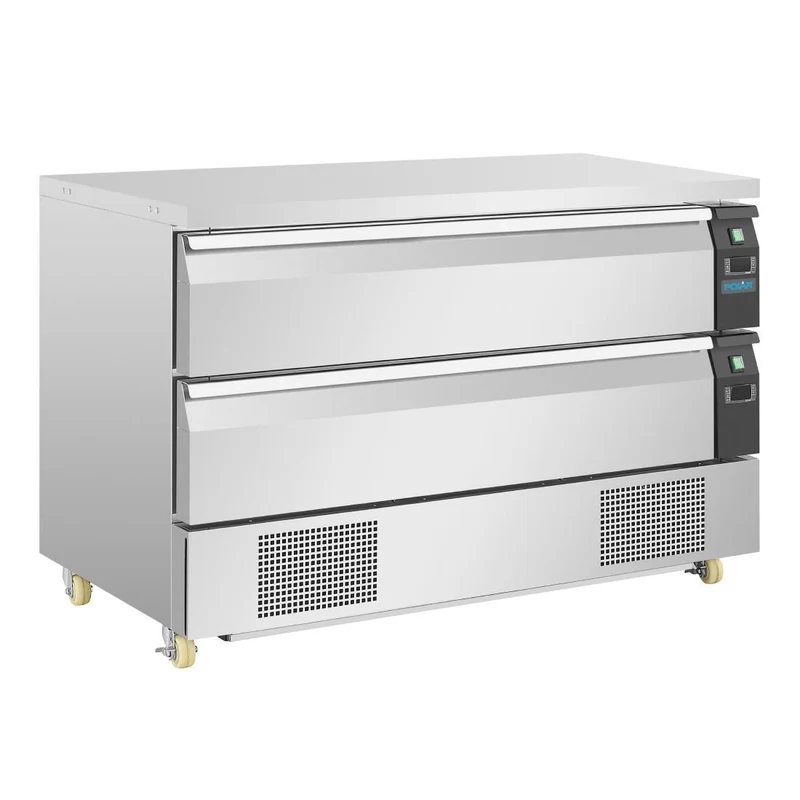 Soubassement double réfrigération 2 tiroirs Polar Série U 6x GN 1/1