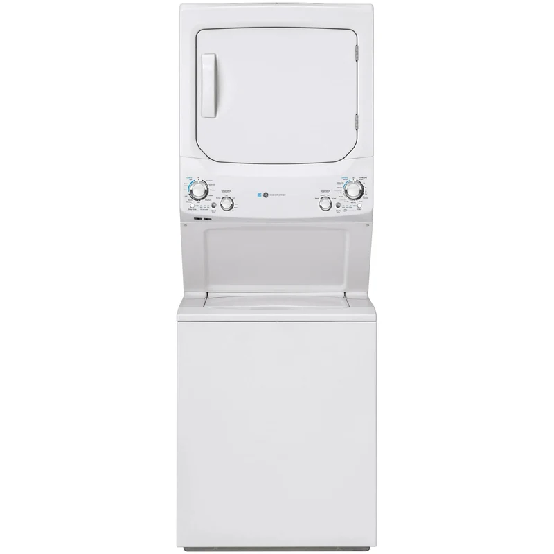 GUD27EEMNWW - LAUNDRY CENTERS - GE - Stacked Washer/Dryer - Electric - White - Open Box