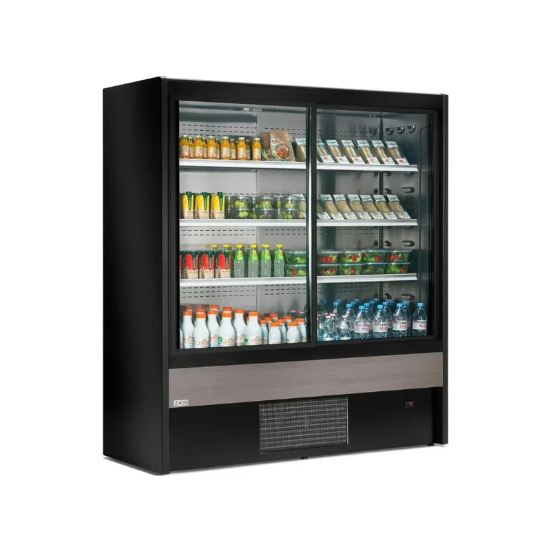 Vitrine murale réfrigérée portes coulissantes 4 niveaux 1000x710x2000mm +2/+8°C - CERVINO