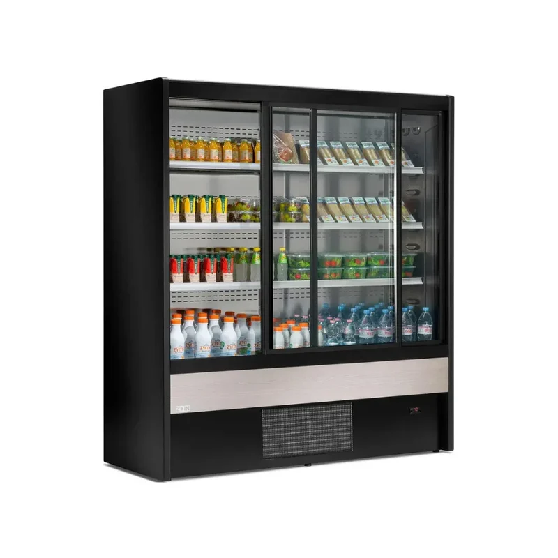 Vitrine murale réfrigérée portes coulissantes 4 niveaux 1500x710x2000mm +2/+8°C - CERVINO