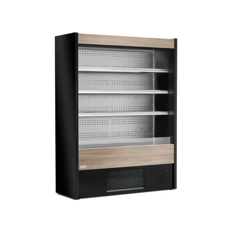 Vitrine murale réfrigérée ouverte 4 niveaux inclinés 1200x570x2000mm +2/+8°C - OLIMPO