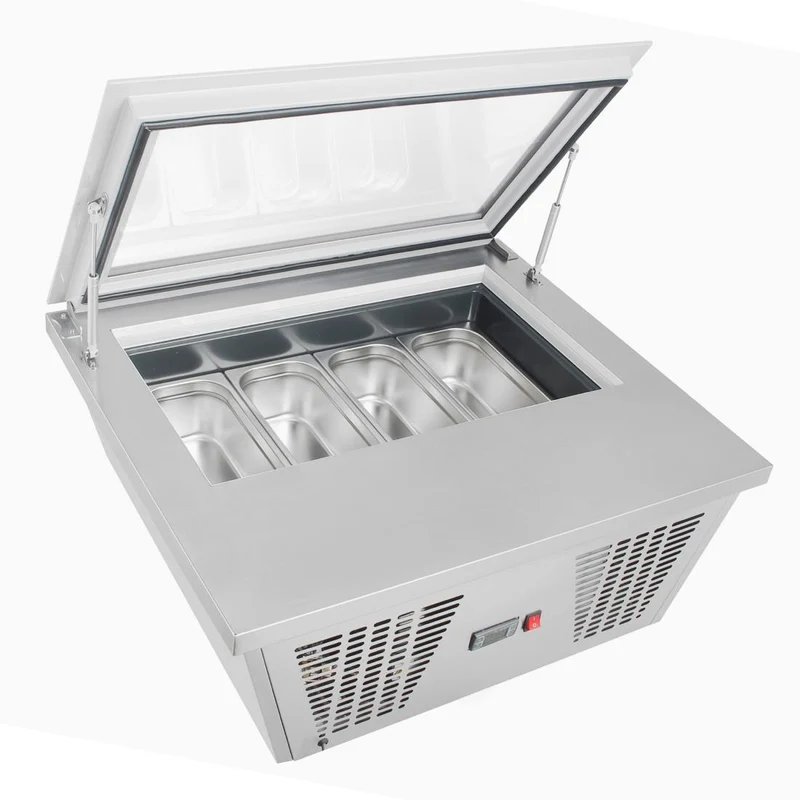 Congélateur à glace de comptoir Polar Série G 4 bacs Napoli