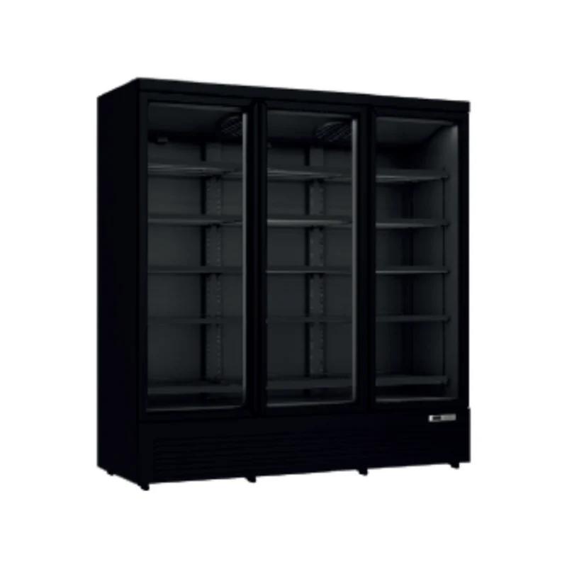 Vitrine noir réfrigérée positive 3 portes - 1664L