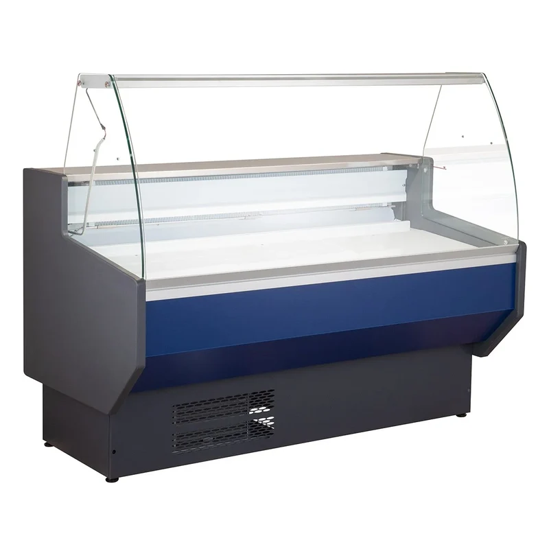 Comptoir réfrigéré PROFI 250 - vitre frontale ronde, 2525 mm, avec éclairage LED