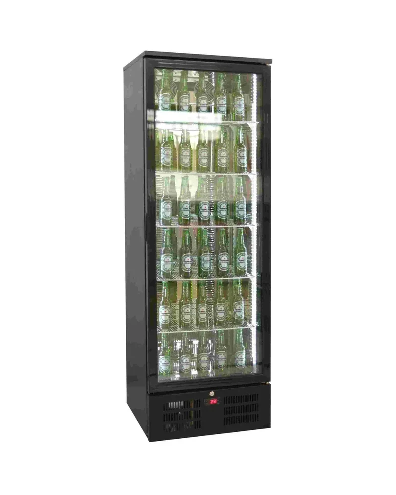 Armoire à boisson 1 porte vitrée couleur noir 293L