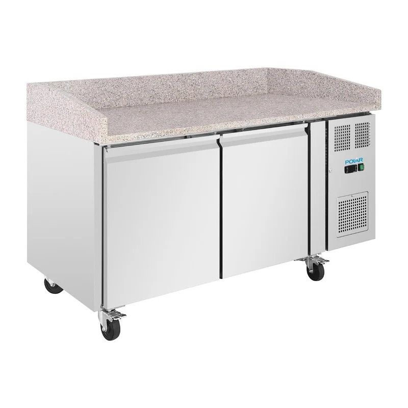 Comptoir à pizza 2 portes avec dessus en granit Polar Série U 428L