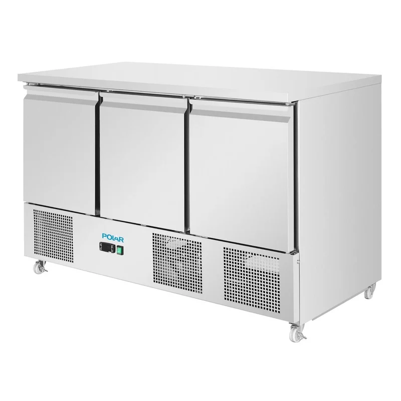 Comptoir à salade froid ventilé Polar Série U 3 portes