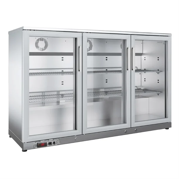 Arrière-bar réfrigéré inox - 3 portes