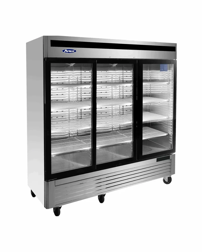 Armoire réfrigérée positive inox 3 portes vitrées 2050L
