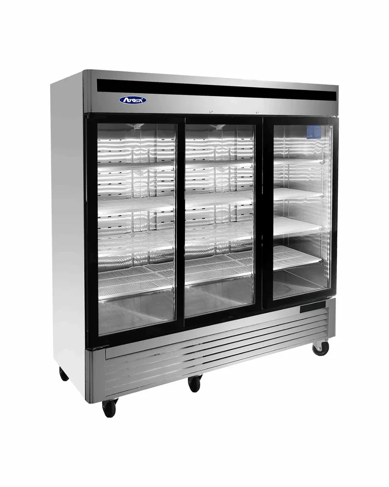 Armoire réfrigérée négative inox 3 portes vitrées 2050L