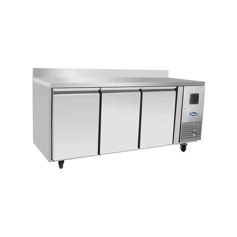 Table réfrigérée positive avec dosseret 3 portes 350L