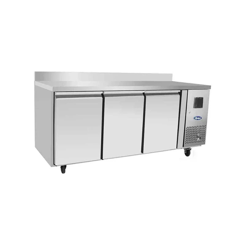 Table réfrigérée négative avec dosseret 3 portes 350L