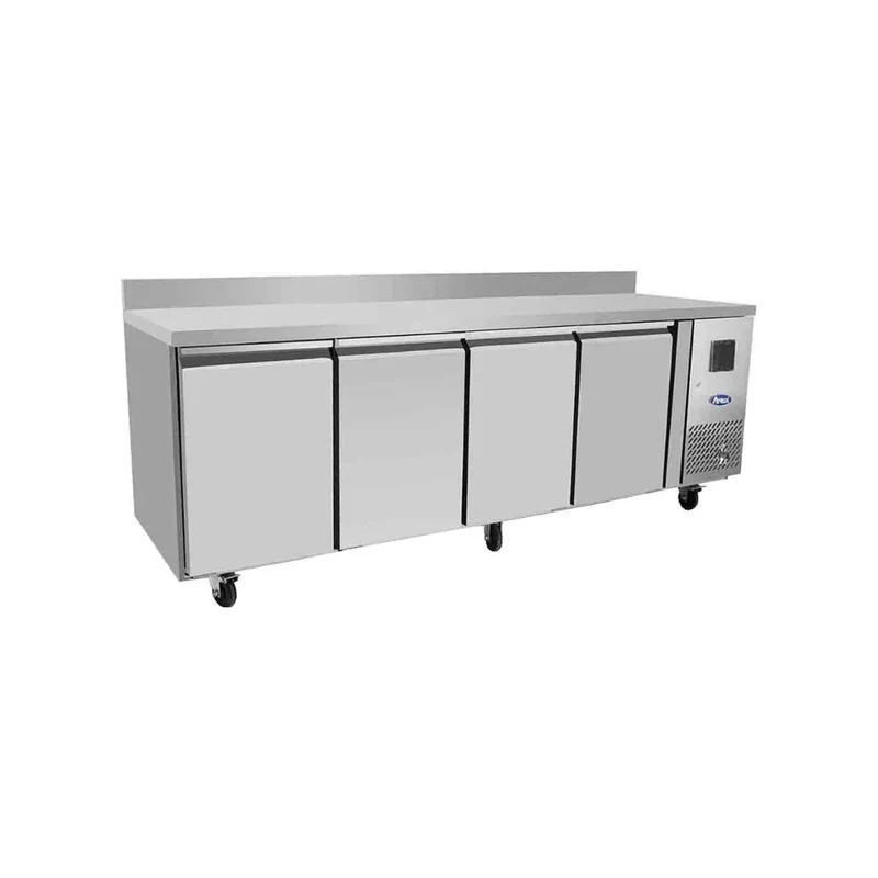 Table réfrigérée positive avec dosseret 4 portes 560L