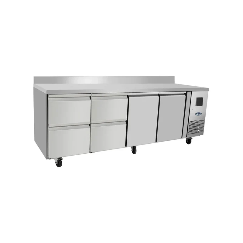 Table réfrigérée positive avec dosseret 8 tiroirs 560L
