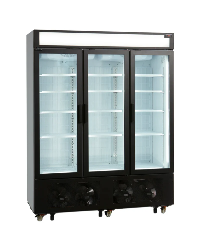 Congélateurs verticaux de vitrine 3 portes