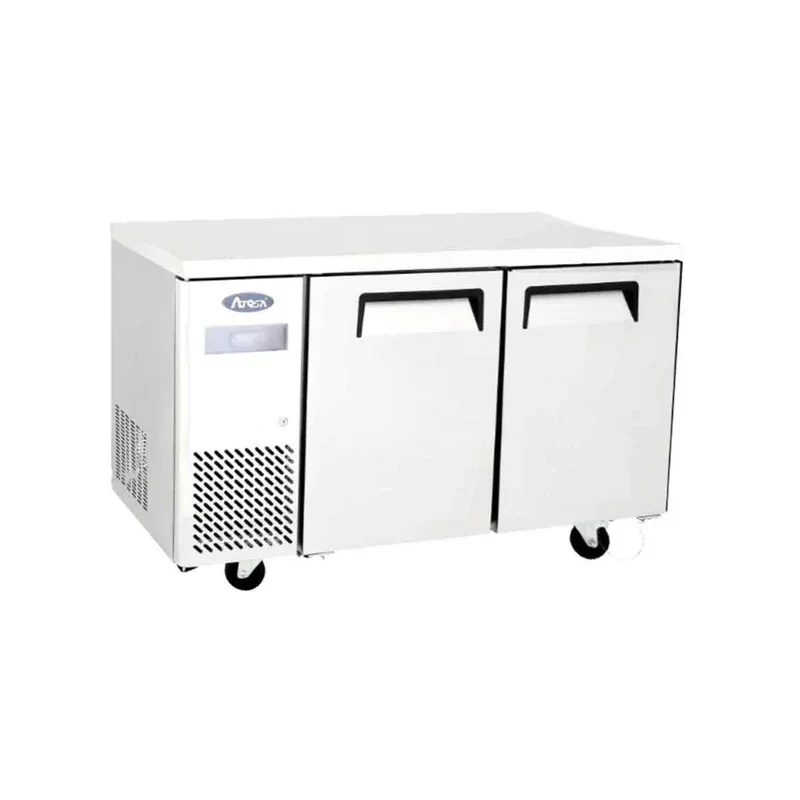 Table réfrigérée positive sans dosseret 2 portes 270L