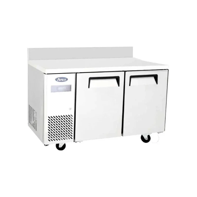 Table réfrigérée positive avec dosseret 2 portes 270L