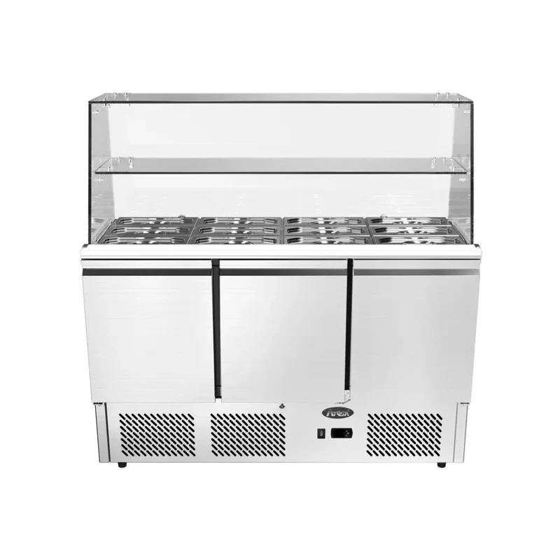 Vitrine Saladette réfrigérée positive 3 portes 380L