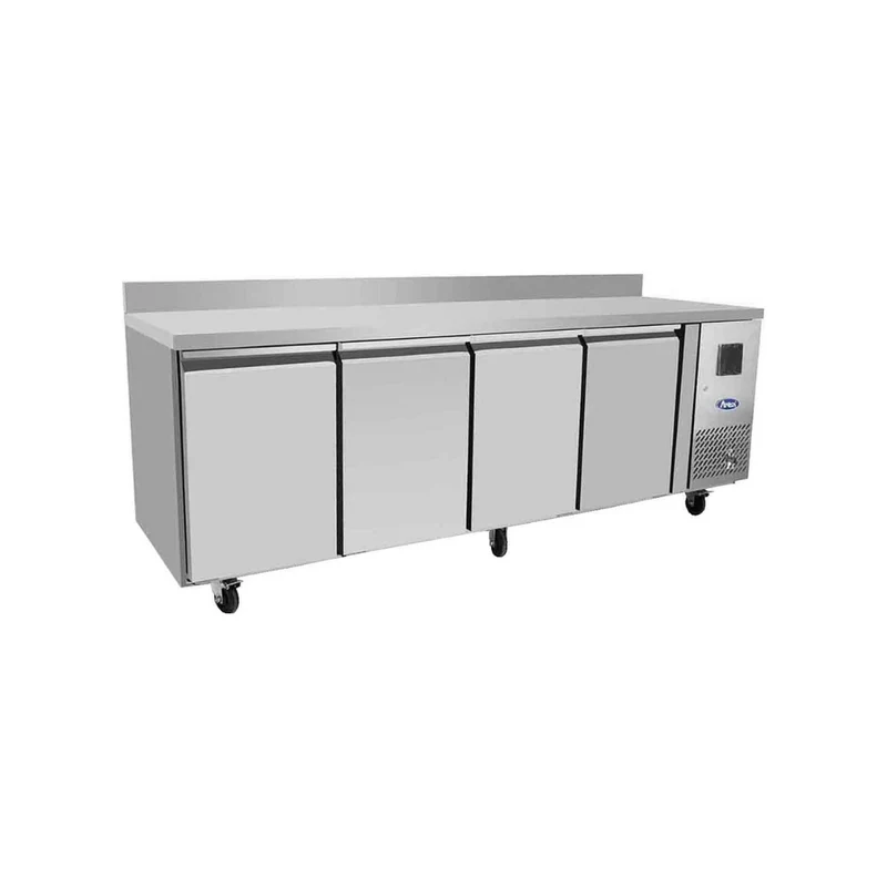 Table réfrigérée positive avec dosseret 4 portes - 560L