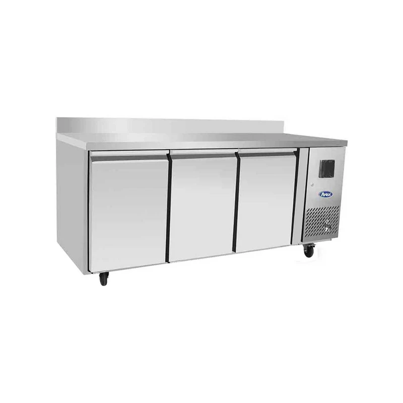 Table réfrigérée négative avec dosseret 3 portes - 420L