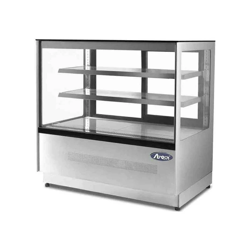 Vitrine panoramique inox 3 niveaux - 290L