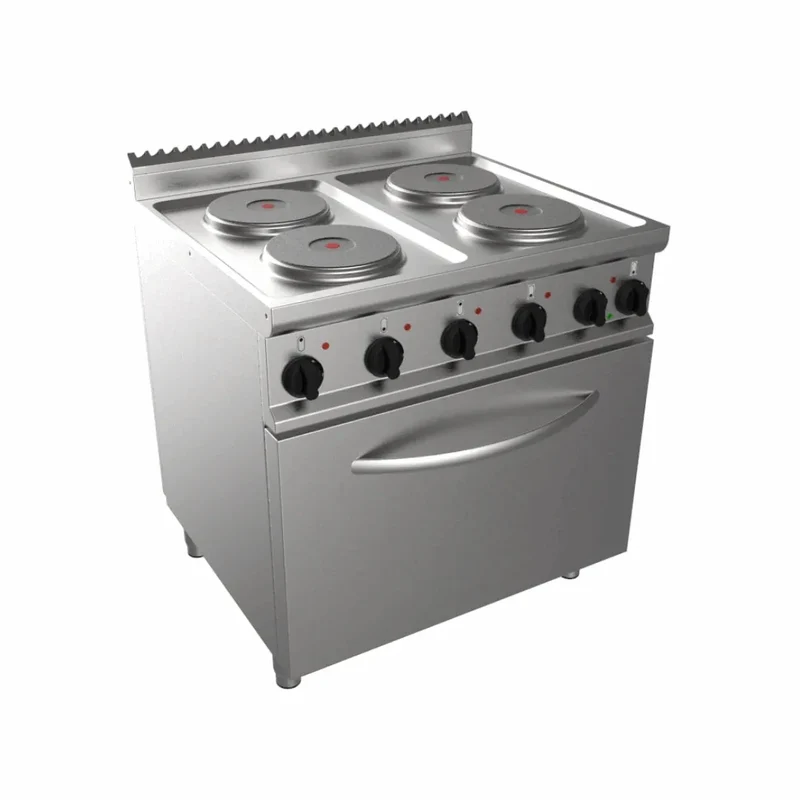 Cuisinière électrique 4 feux sur four électrique