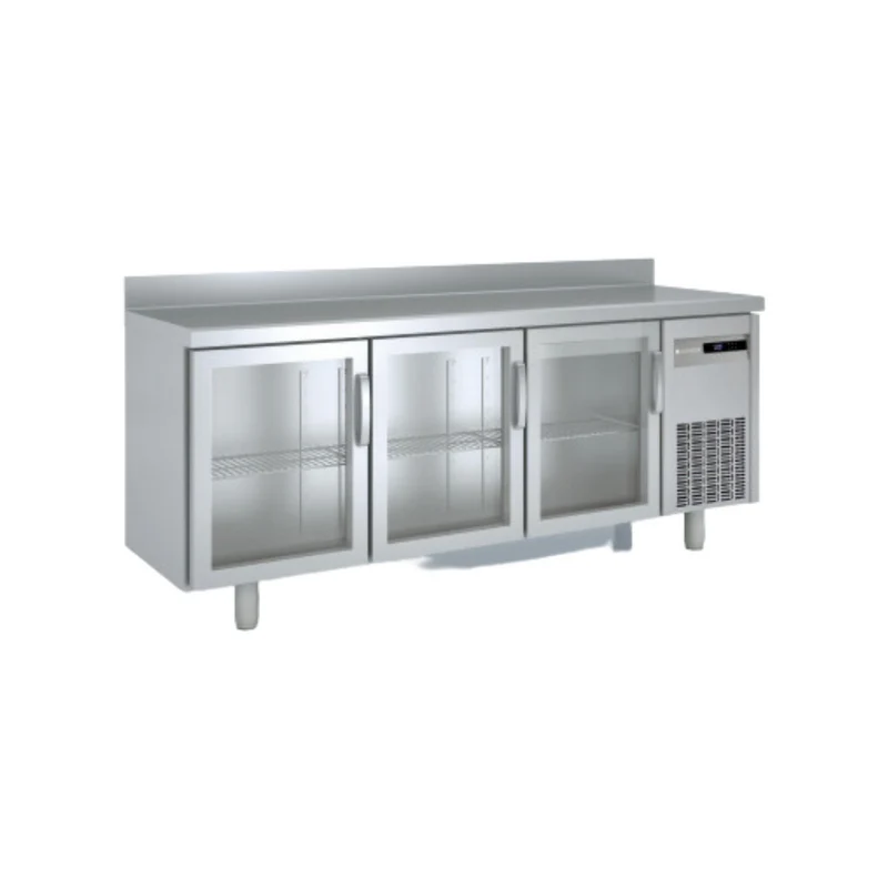 Meuble snack réfrigéré positif - 3 portes vitrées