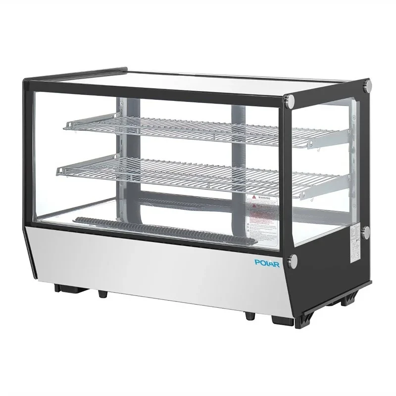 Vitrine réfrigérée de comptoir Polar Série G 160 Litres, carrée