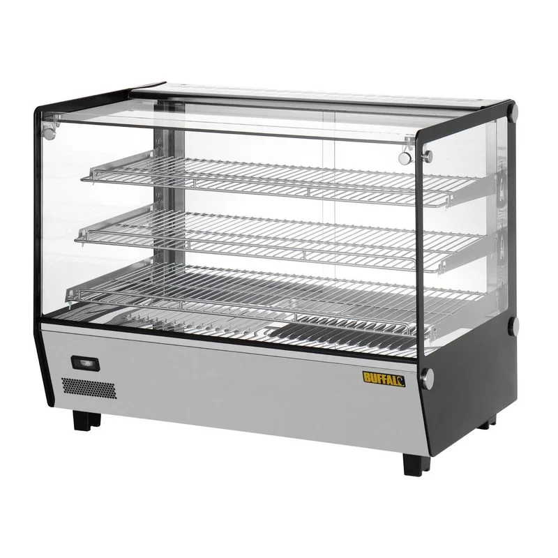 Vitrine chauffante de comptoir carrée Buffalo 160L