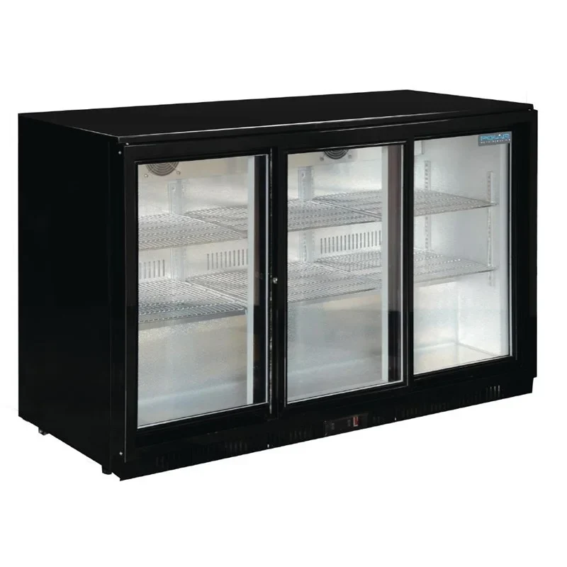 Arrière-bar réfrigéré Polar Série G avec 3 portes coulissantes 330 Litres