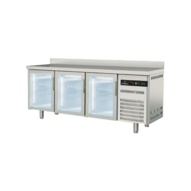 Meuble snack réfrigérée positive gamme Classic - 3 portes vitrées